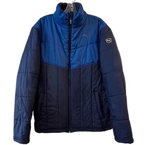 Puma Men's Blue Quilted Jacket Size L Winter Casual WarmCELL